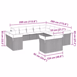 VidaXL 3218552 ensemble de meubles de jardin