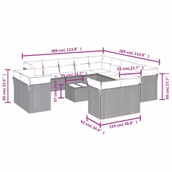 VidaXL 3218559 ensemble de meubles de jardin