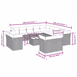 VidaXL 3218560 ensemble de meubles de jardin