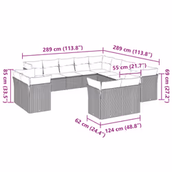 VidaXL 3218562 ensemble de meubles de jardin