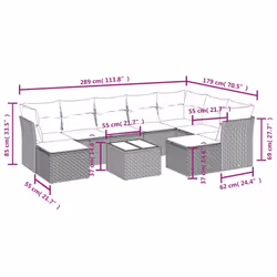 VidaXL 3218565 ensemble de meubles de jardin