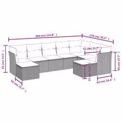 VidaXL 3218566 ensemble de meubles de jardin