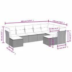 VidaXL 3218569 ensemble de meubles de jardin