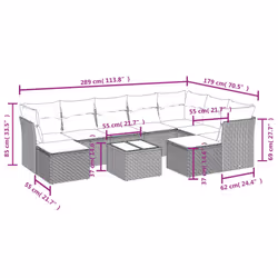 VidaXL 3218573 ensemble de meubles de jardin