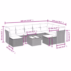 VidaXL 3218580 ensemble de meubles de jardin