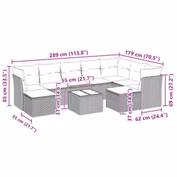 VidaXL 3218582 ensemble de meubles de jardin