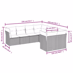VidaXL 3218588 ensemble de meubles de jardin