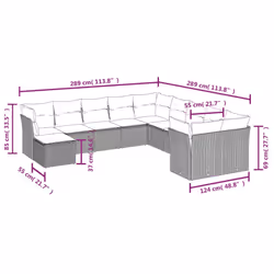 VidaXL 3218606 ensemble de meubles de jardin