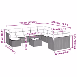 VidaXL 3218612 ensemble de meubles de jardin