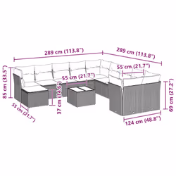 VidaXL 3218622 ensemble de meubles de jardin