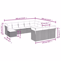 VidaXL 3218626 ensemble de meubles de jardin