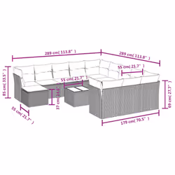 VidaXL 3218635 ensemble de meubles de jardin
