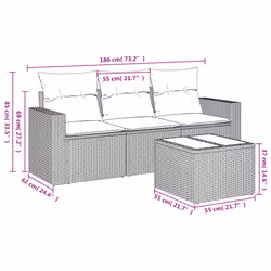 VidaXL 3218646 ensemble de meubles de jardin