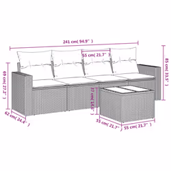 VidaXL 3218682 ensemble de meubles de jardin