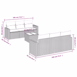 VidaXL 3218700 ensemble de meubles de jardin