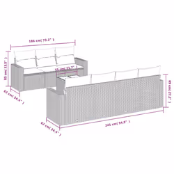 VidaXL 3218718 ensemble de meubles de jardin