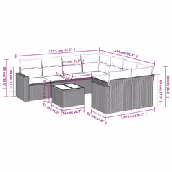 VidaXL 3218753 ensemble de meubles de jardin