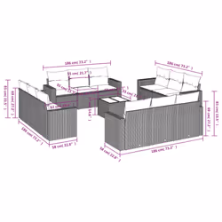 VidaXL 3218763 ensemble de meubles de jardin