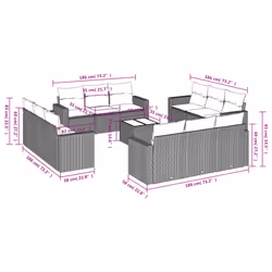VidaXL 3218772 ensemble de meubles de jardin