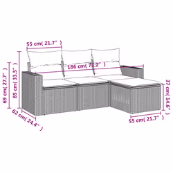VidaXL 3218859 ensemble de meubles de jardin