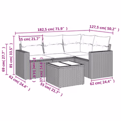 VidaXL 3218909 ensemble de meubles de jardin