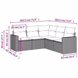 VidaXL 3218942 ensemble de meubles de jardin