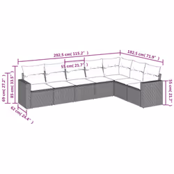 VidaXL 3219035 ensemble de meubles de jardin