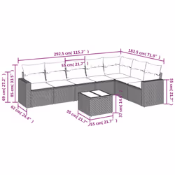 VidaXL 3219043 ensemble de meubles de jardin
