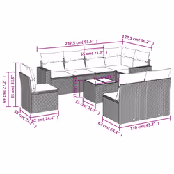 VidaXL 3219055 ensemble de meubles de jardin