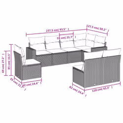 VidaXL 3219059 ensemble de meubles de jardin