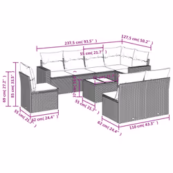VidaXL 3219060 ensemble de meubles de jardin