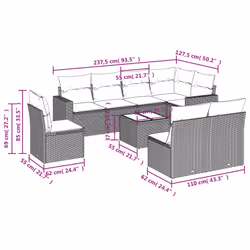 VidaXL 3219063 ensemble de meubles de jardin