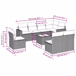 VidaXL 3219073 ensemble de meubles de jardin