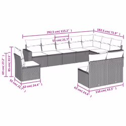 VidaXL 3219108 ensemble de meubles de jardin
