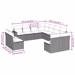 VidaXL 3219126 ensemble de meubles de jardin