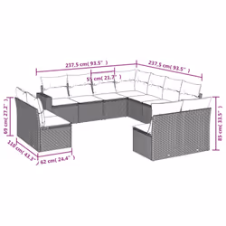 VidaXL 3219129 ensemble de meubles de jardin