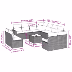 VidaXL 3219133 ensemble de meubles de jardin