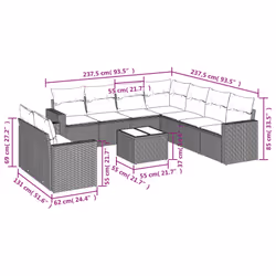 VidaXL 3219146 ensemble de meubles de jardin