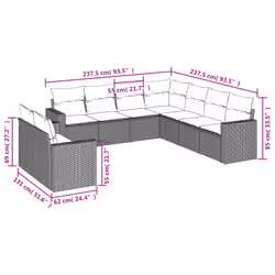 VidaXL 3219150 ensemble de meubles de jardin