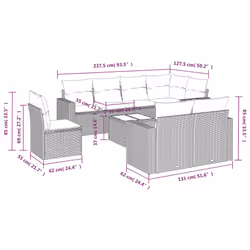 VidaXL 3219228 ensemble de meubles de jardin