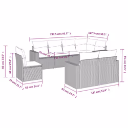 VidaXL 3219232 ensemble de meubles de jardin