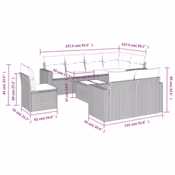 VidaXL 3219233 ensemble de meubles de jardin