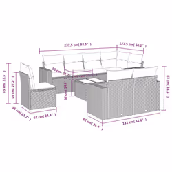 VidaXL 3219238 ensemble de meubles de jardin