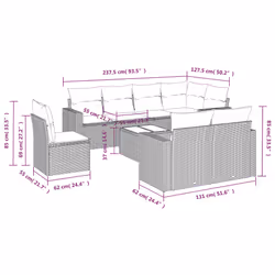 VidaXL 3219240 ensemble de meubles de jardin