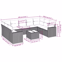 VidaXL 3219400 ensemble de meubles de jardin