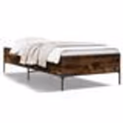 vidaXL Cadre de lit sans matelas chêne fumé 100x200 cm - 100 x 200 cm