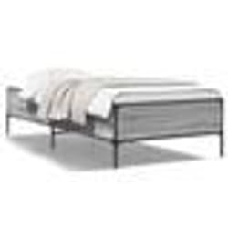 vidaXL Cadre de lit sans matelas sonoma gris 90x200 cm - 90 x 200 cm
