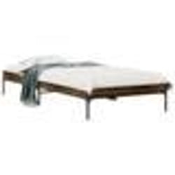 vidaXL Cadre de lit sans matelas chêne fumé 90x200 cm - 90 x 200 cm