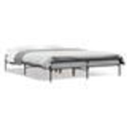 vidaXL Cadre de lit sans matelas sonoma gris 135x190 cm - 135 x 190 cm