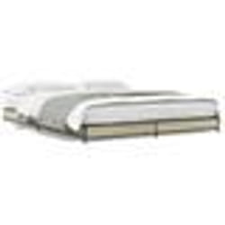 vidaXL Cadre de lit sans matelas chêne sonoma 120x200 cm - 120 x 200 cm